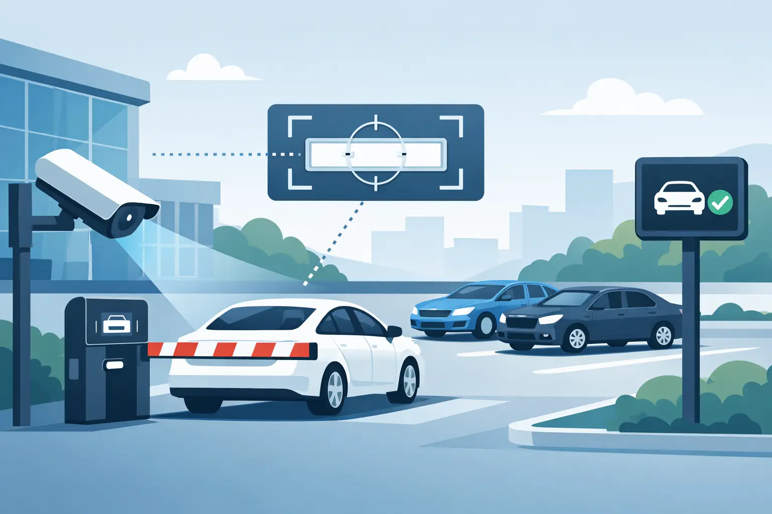 Nummernschilderkennung am Firma Parkplatz