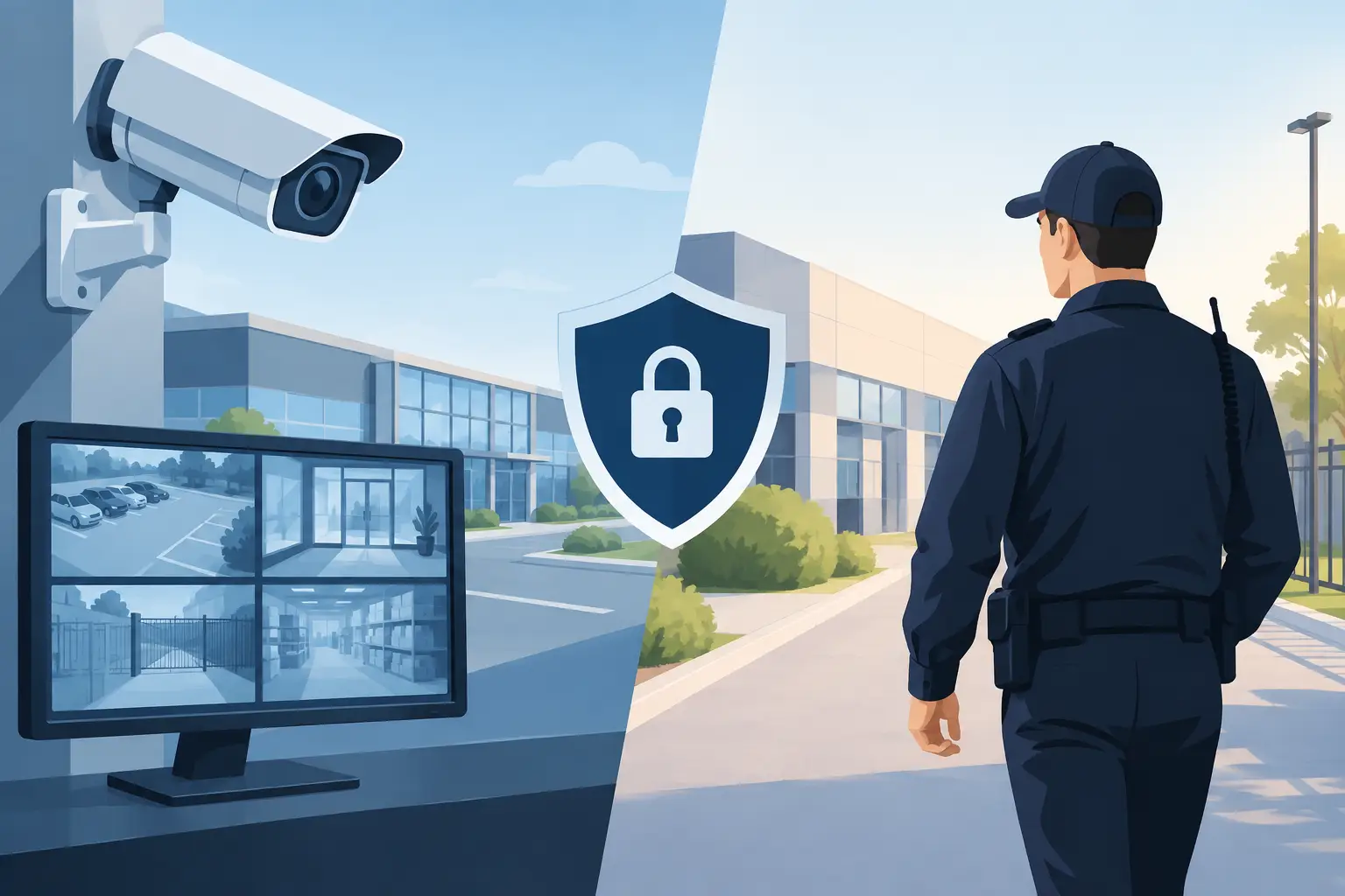 Videoüberwachung oder Wachdienst: Die Kernunterschiede